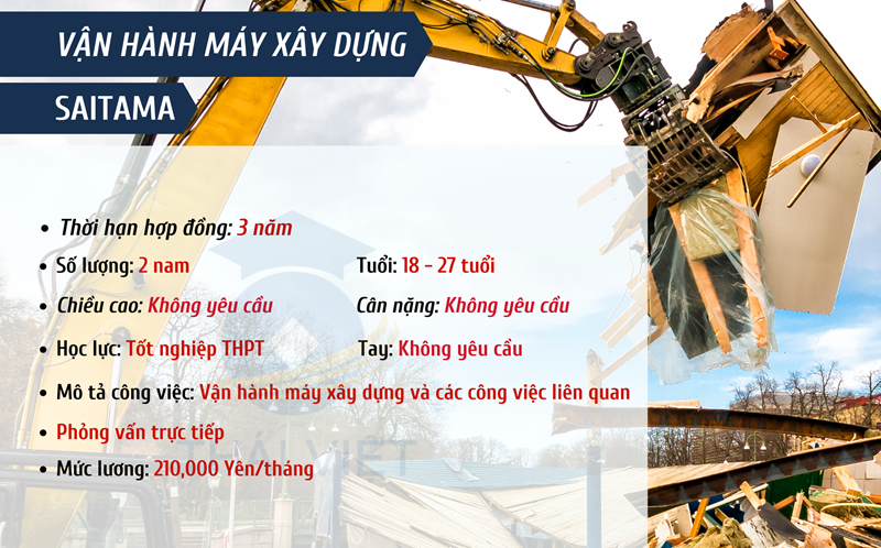 ĐƠN HÀNG VẬN HÀNH MÁY XÂY DỰNG